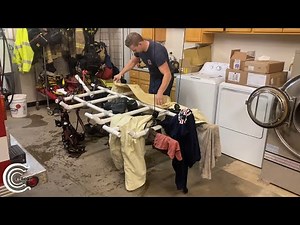 PVC Drying Rack, Ceiling ￼Mount Setup, Used for Fire Dept’s Gear, DIY Easy to make. #PVCPipe