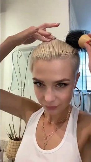 Cassie's Slicked Back Pixie #undercut #hair #undercuthairstyle #hairtok #shavedhair #hairtutorial