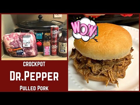 DR PEPPER PULLED PORK/EASY CROCKPOT MEAL/ DUMP AND GO CROCKPOT RECIPE
