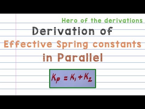 Derivation of effective spring constant in Parallel combination of springs • HERO OF THE DERIVATIONS
