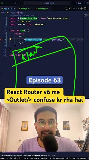 Outlet ka use in React Router DOM v6 🤩 Part 1