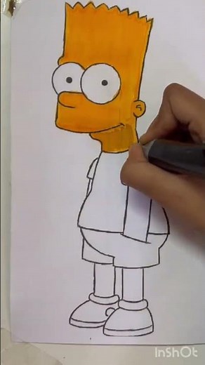 How to Draw Bart Simpson | Satisfying coloring Kids 🎨 ASMR #easydrawing