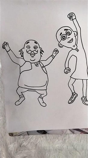 motu patlu drawing easy step by step #shorts #viral #trending #drawing #art #motupatlu #ytshorts #yt