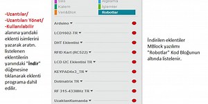 MBlock Eklenti Yükleme | Robotik Kodlama