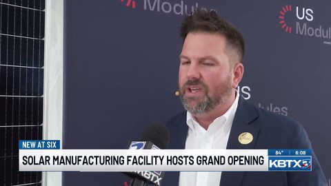 Solar panel manufacturer opens in College Station, promises 250 jobs