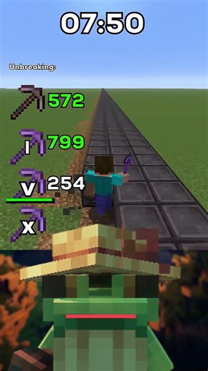 How Many Blocks Can Netherite REALLY Break? 😳😳 #minecraft #gaming #viral