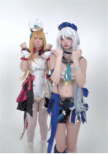 [insta: smeeps.cos] pick ur fontaine girl in the comments >:3 @ava 🫐 #genshin #cosplay #furina #escoffier