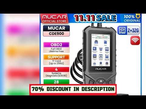 A must-have product #MUCAR CDE900 Lifetime Free Obd2 Car Auto Diagnostic Tools OBD2 Scanner Automo
