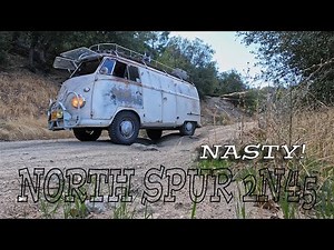 VW BUS Crazy Off-Road Overlanding Adventure 2N45 North Spur Trail Stuck Cliff Monsoon washouts