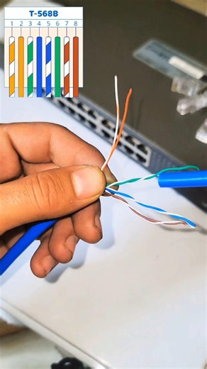 how to make RJ45 Internet Cable using EZ connectors #networking #nethub #IT #cable #shorts