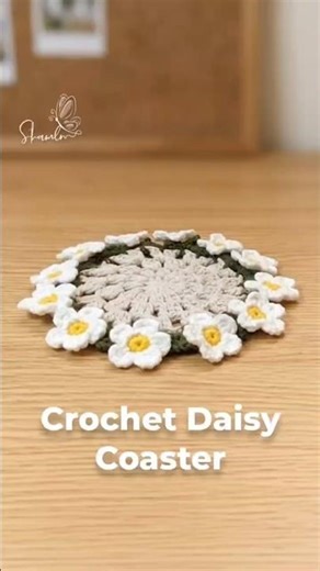 Free Pattern 🌼 Crochet Daisy Coaster