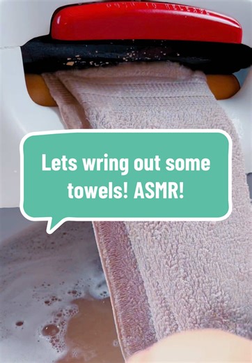 Wringing Out Towels with a Vintage 1960s Washer