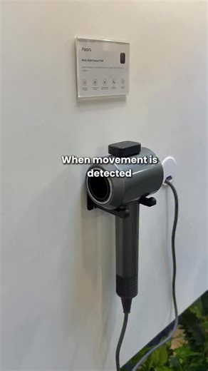 Aqara Smart Home on Instagram: "We officially announced the Aqara Multi-State Sensor P100 at CES, and while it hasn’t launched just yet, it’s coming 👀 This is one of the automations we demoed at our @ces booth: when the blow dryer is picked up, it turns on automatically. When it’s placed back down, it shuts off. No buttons. No guessing. Just motion, position, and context working together. The P100 detects things like tilt, rotation, vibration, and drops, so your smart home can react in w