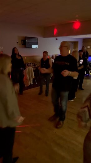 Our Tam Laurie up dancing to Red Light Spells Danger as promised! Thank you so much for all your fundraising efforts in aid of our roof! 💙 Looking for something to do? Come and join us it’s not too late to boogie ⚒️💙 | Fallin Miners