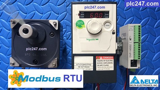 DELTA DVP 14SS2 "Modbus RTU" ATV312 Schneider VFD - plc247.com