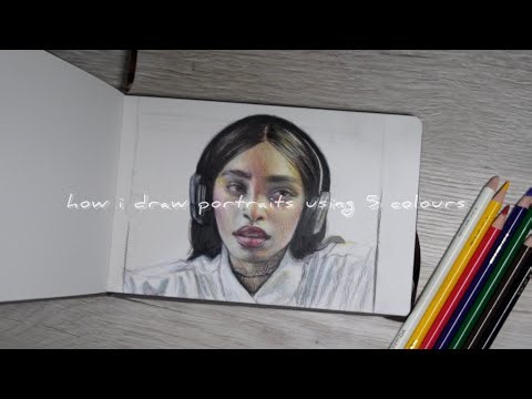 how to draw skin using 5 colours