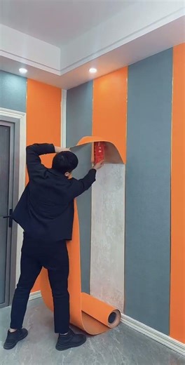 Stylish Home Makeover Idea 🏡✨ | Modern Simple Wall Design Using Stickers 😍