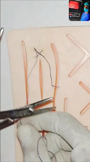 Figure Of Eight Stitch | Suture Practice #Suturing #SuturePractice #FigureOfEightSuture #shortsfeed