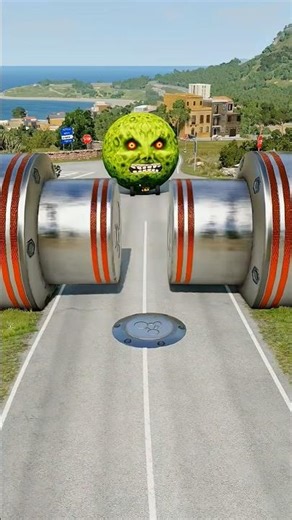 Insane Long Capsule Bus VS Hydraulic Crusher! BeamNG.drive Chaos 😱