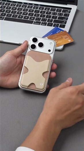 PAPO Series Phone Magnetic Card Holder Kickstand PU Leather RFID Blocking Wallet