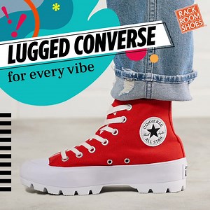 Don’t just go back to school… arrive in style with lugged high-top Converse. Which color are you rocking for the first day? | Rack Room Shoes