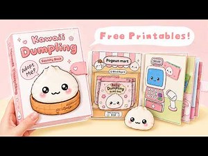 🥟paper diy🥟 Kawaii DUMPLING Squishy Book✨ Tutorial + Free Printables