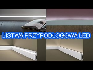 Listwa przypodłogowa LED, dwa wzory, wodoodporna, twardy materiał HDPS. Prezentacja produktu.