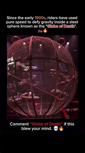 The Most Dangerous Circus Stunt: Globe of Death 🏍️ #shorts #stunt #physics