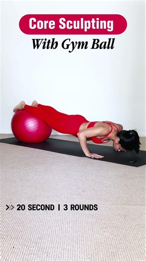 Core Sculpting with Gym Ball 🔴 #gymball