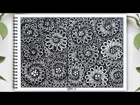 How To Draw Doodle Pattern For Beginners || Zentangle Pattern