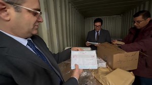 Soldiers load ballot papers onto military trucks to distribute them throughout Tunisia, TUNIS, TN - 20 Jan 2023