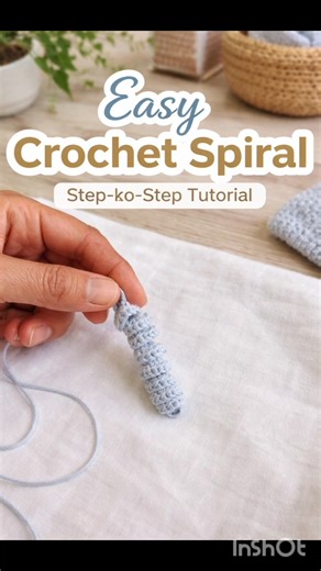 Amazing 😯Crochet Curled Corkscrew Tutorial | Easy Spiral Crochet for Beginners✨🧶 #fingercrochet