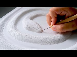 sculpting snake using modelling clay 🐍🎨