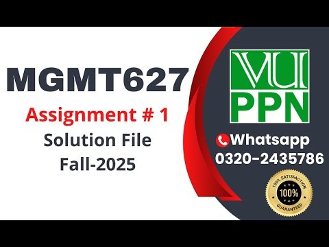 MGMT627 Assignment 1 solution Fall 2025 #mgmt627