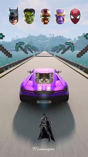 590K views · 10K reactions | Super heroes car jumping challenge Batman #italianbrainrot #italianbrainrot #beamng #beamngdrive #brainrot #italianbrainrot #tungtungtungsahur #cardriving #Batman #superman #spiderman #Hulk | MiniMoviezone | Facebook
