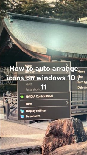 How to auto arrange icons on windows 10 / 11