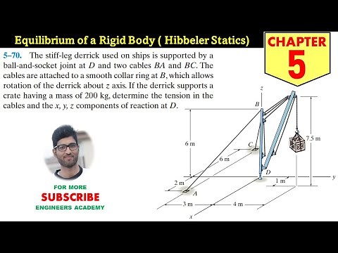 5-70 Equilibrium of a Rigid Body (3D Equilibrium Problems) Chapter 5 Engineers Academy