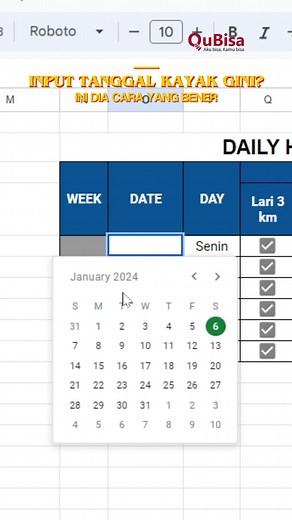 Cara Mudah Input Tanggal dengan Fitur Data Validation di Google Sheets