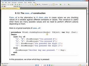 Lesson 33 from my second book of Lazarus IDE. Useful structures 2.Case...of.(with voice Christopher)
