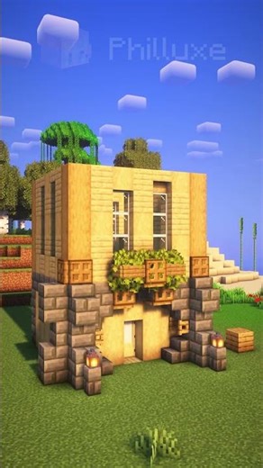 Birch Farmhouse in Minecraft 🏠 #minecraft #shorts