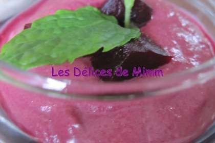 Recette de verrine de mousse de betteraves rouges