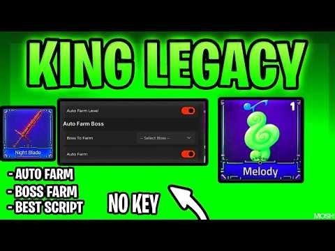 KING LEGACY SCRIPT *NO KEY* - AUTO FARM, AUTO DUNGEON, MAX LVL, KILL AURA ( FEBRUARY UPDATE )