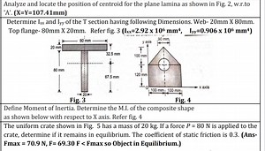 Analyze and locate the position of centroid for the plane lamin... | Filo