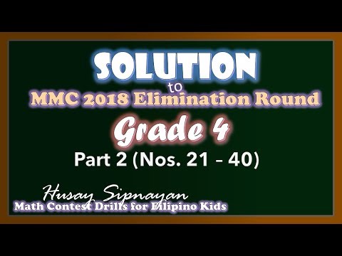 Solution to 2018 MTAP Elimination Round Grade 4 | Math Contest Review | Part 2