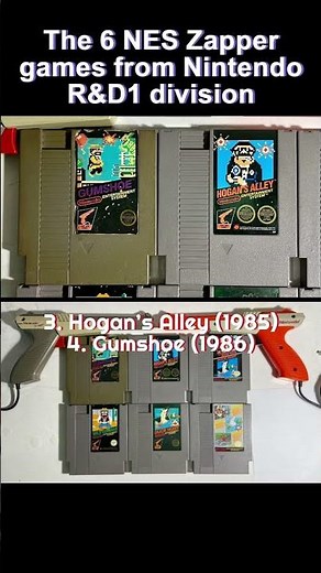 All 6 Official NES Zapper Games by Nintendo R&D1