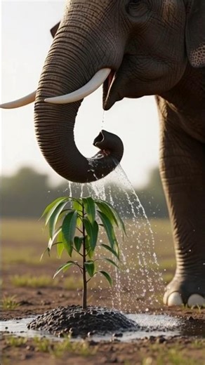 Elephant's vs. Human's cruelty 🐘💔#shorts #ai #tree #save #elephant
