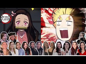 Zenitsu Meet Nezuko For The First Time | Demon Slayer: Kimetsu no Yaiba Girls Reaction Compilation