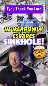 393K views · 10K reactions | He narrowly escaped the sinkhole!!勞#shorts #protection #disaster #rescue #save | Highlight Truth Ministries | Facebook