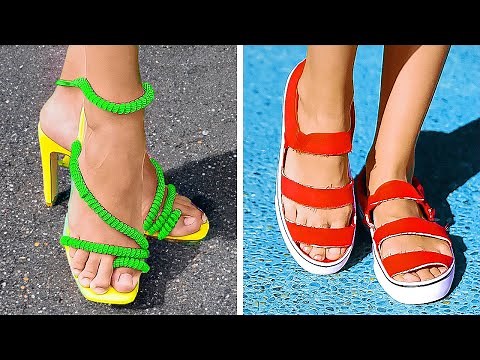 DIY Shoe Transformations 👟👠 Amazing Shoe And Feet Hacks