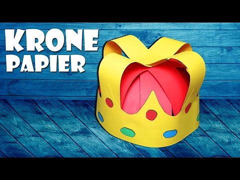 👑 Krone basteln aus Papier - make a paper crown DIY craft [4K]